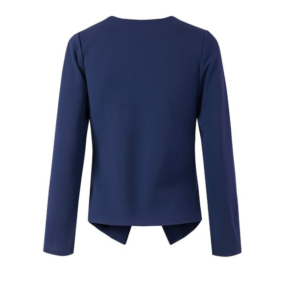 Basic Casual Navy Open Front Blazer Cardigan - Picture 3 of 6